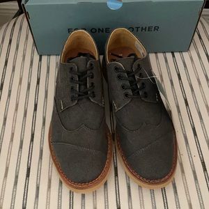 Men’s Brogue Ash Aviator Twill Toms Shoes